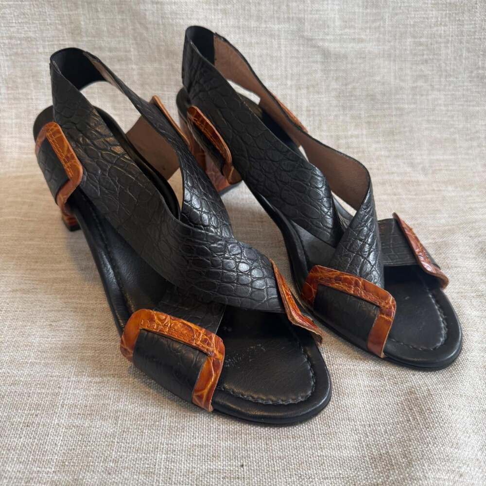 Anyi Lu Women's Black and Brown Sandals